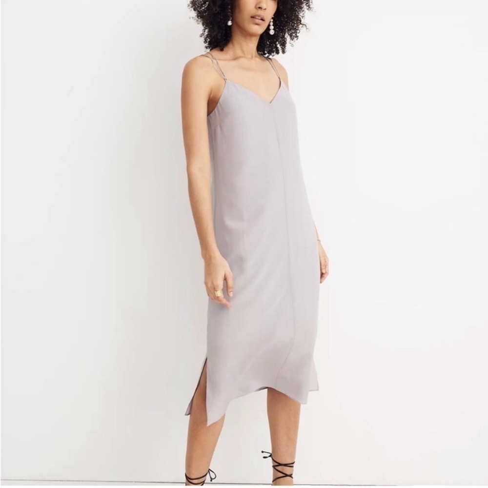 Madewell Silk Cross-back Slip Dress